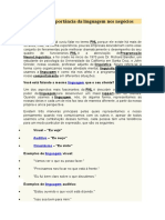 PNL e a Importância Da Linguagem Nos Negócios