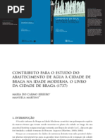 Contributo Para o Estudo Do Abastecimento de Água à Cidade de Braga Na Idade Moderna.