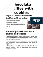 Ingredients for Chocolate Truffles With Cookies