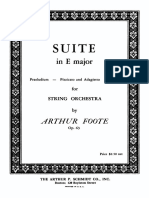 Foote Suite For Strings - Score