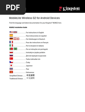 User Manual Mobilelite Wireless G2 For Android Devices Wireless Access Point Computer Network