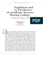 Self-Regulation and Ability Predictors of Academic Success During College