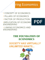 Concept of Economics Pillars of Economics Factor of Production Implication of Economics in Engineering Linking Economics and Engineering