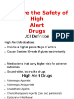 Safety of High Alert Medication