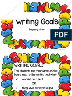 6 00071 Learning Goals Beginning Writer