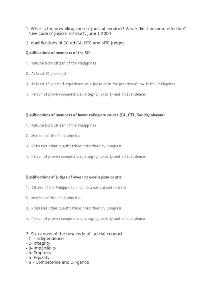 Qualifications of Members of The SC | PDF | Judiciaries | Judge