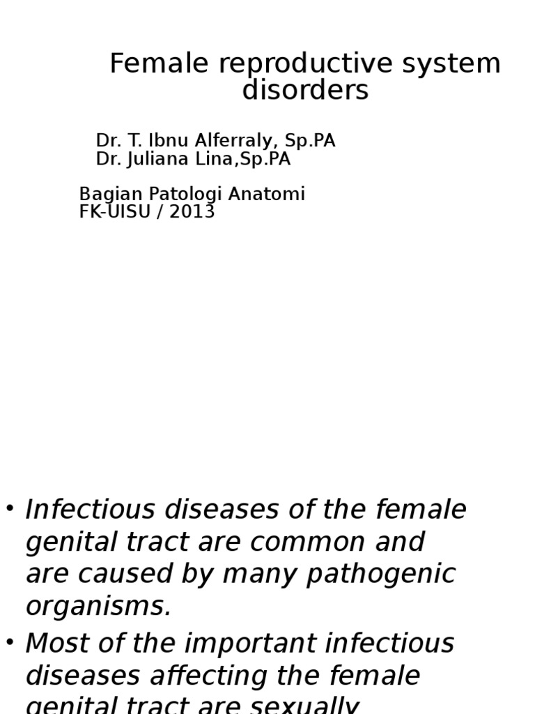 Female Reproductive System Infections | PDF | Gynaecologic Disorders ...