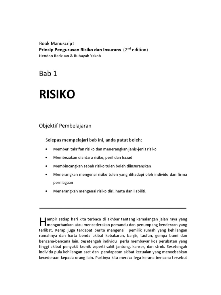 Bab 1 Risiko Pdf