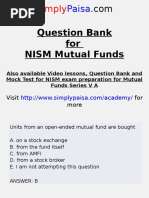 Mutual Fund NISM Question Bank