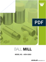 Ball Mill: MODEL NO. - ACM-82303