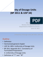 Uniformity of Dosage Units BP 2011 & USP 34