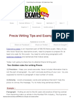 Precis Writing Tips and Examples - PDF - Bank Exams Today