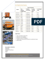 Major Parameter Max. Platform Height (MM) Platform Size (MM) Loading Capacity (KG) Net Weight (KG)