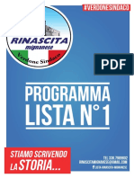 Programma Elettorale Lista N°1 Rinascita Mignanese