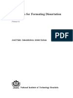 Guidelines For Formating Dissertation: Avul Pakir Jainulabdeen Abdul Kalam