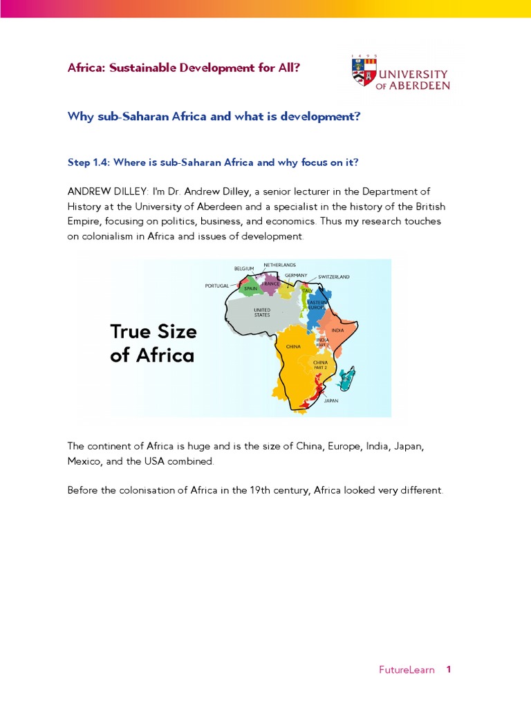 Africa, Sustainable Development For All | PDF | Sub Saharan Africa | Africa