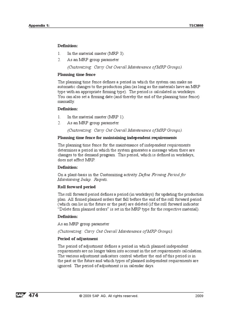 Production Planning Tcodes | PDF | Logistics | Industries