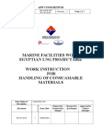 Marine Facilities Work Egyptian LNG Project-Idku Work Instruction FOR Handling of Consuamable Materials