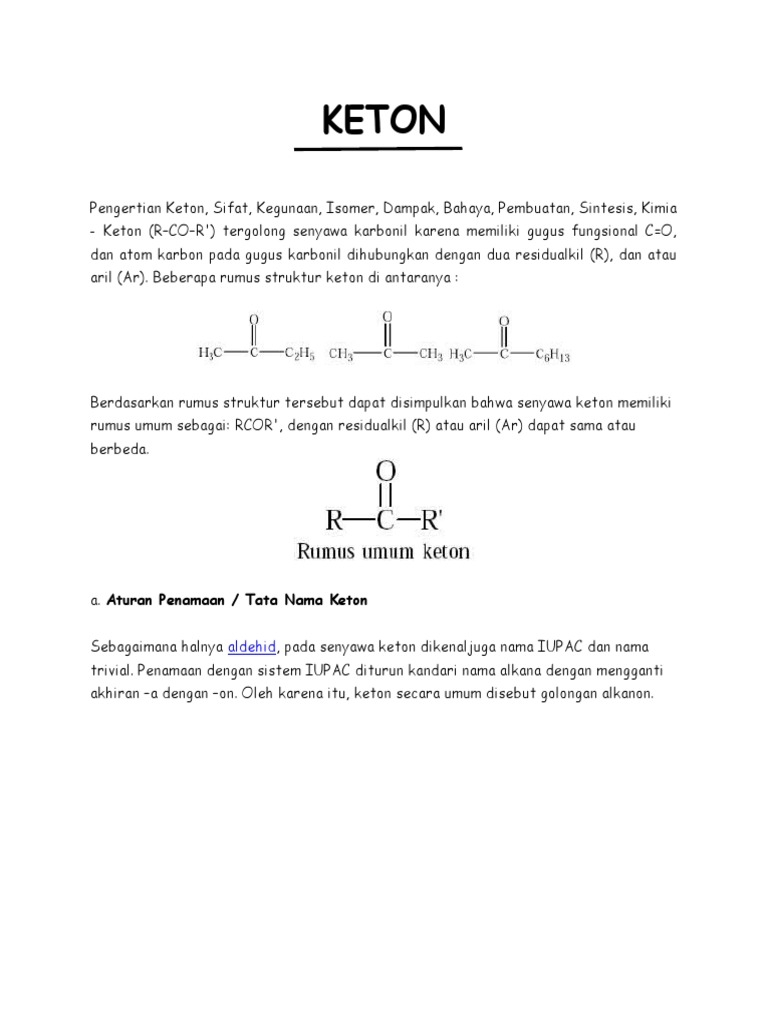 Tugas Kimia Organik Keton