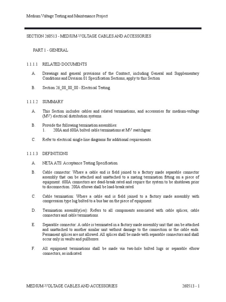 MV Cable & Terminations PDF Electrical Connector Insulator