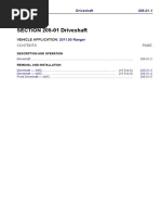 SECTION 205-01 Driveshaft