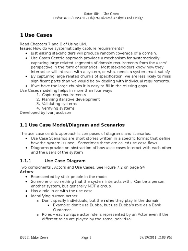 Use Cases SE343 Notes | PDF | Use Case | Automated Teller Machine