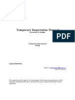 Temporary Importation Manual: (Previously OI 78/2006)