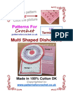 Multi Shaped Dishcloths: Made in 100% Cotton DK