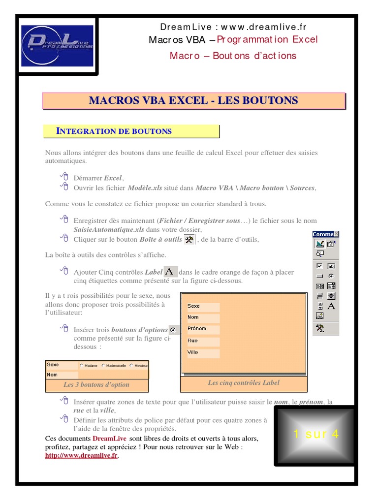 Macros Excel Vba Visual Basic Programmation Macro | PDF | Visual Basic ...