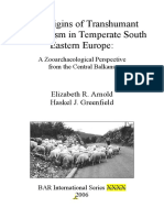 The Origins of Transhumant Pastoralism in Temperate SE Europe - Arnold Greenfield