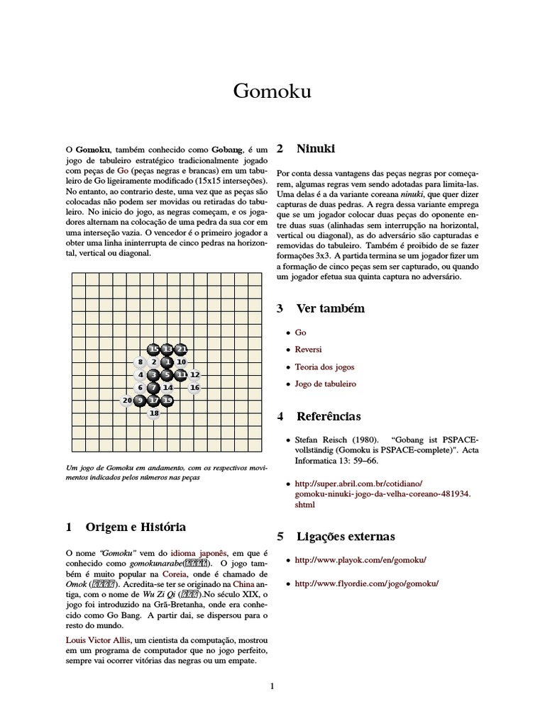 Gomoku, PDF, Atividades de lazer