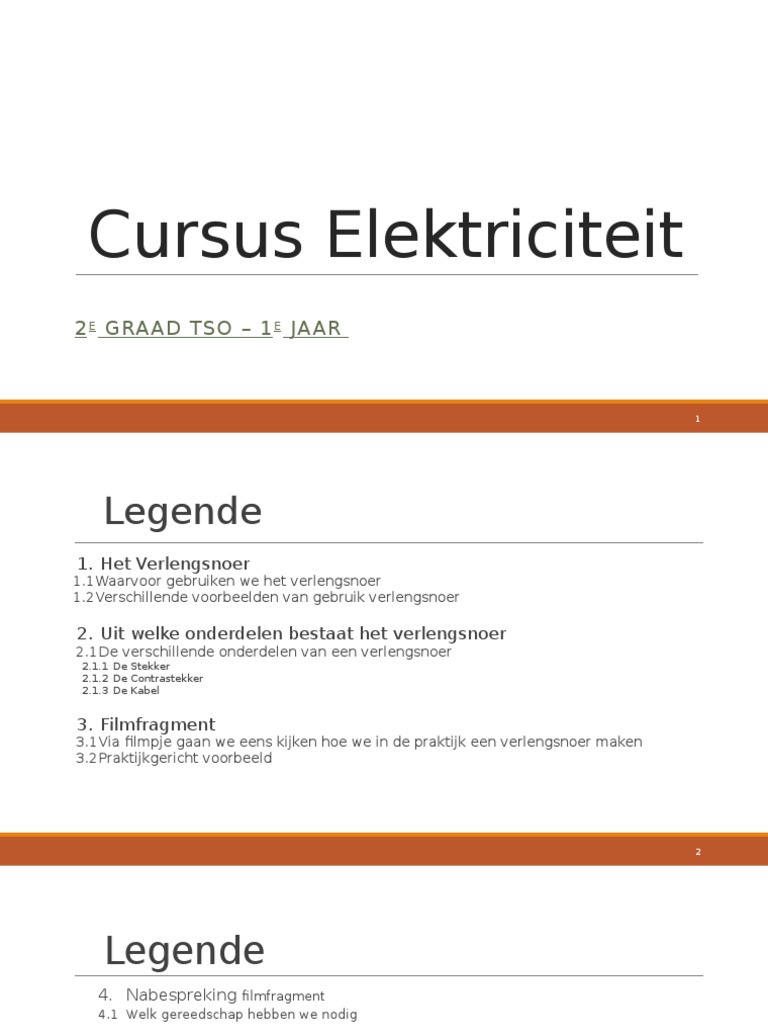 Cursus Elektriciteit