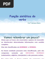 Função Sintática Do Verbo