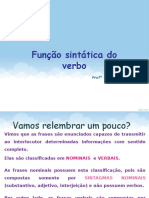 Função sintática do verbo