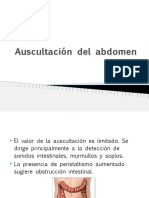 Auscultación del abdomen...