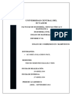 Informe de Ensayo de Compresion en Mampuestos