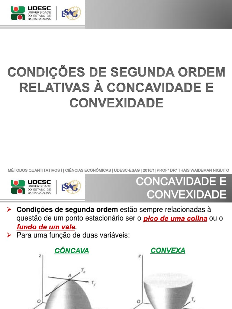 Concavidade e Convexidade em Funções | PDF | Derivado | Função (Matemática)