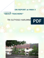 Tri Sutyoso Harumningsih: Observation Report at Man 3 Malang "About Teachers"