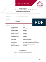 Indigo Council Meeting Agenda May 31, 2016