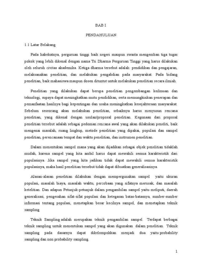 makalah statistik teknik pengambilan sampel