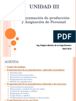 Programación de producción y asignación de personal