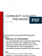 Community Acquired Pneumonia: - Hafsah Ghazali