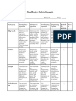 Final Course Rubric Example