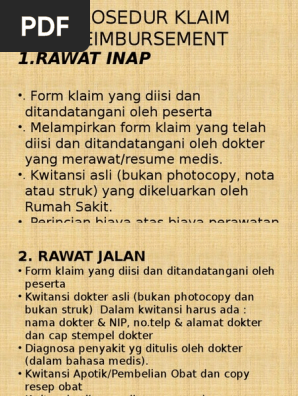 Prosedur Klaim Reimbursement