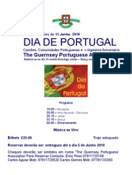 Alteração da data prevista para as Comemorações do dia de Portugal em Guernsey
