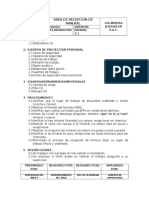 Procedimiento Escrito de Trabajo Seguro -Recepcion