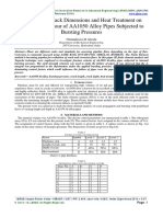 Influence of Crack Dimensions and Heat Treatment on Fracture Behaviour of AA1050 Alloy Pipes Subjected to Bursting Pressures