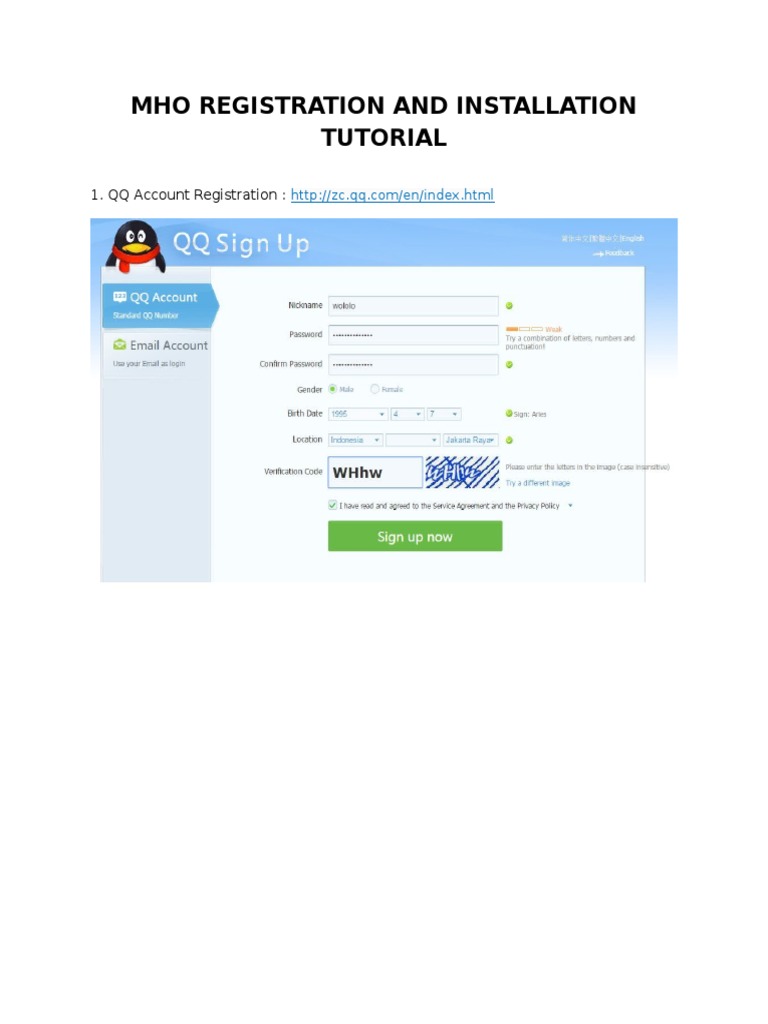 Mho Registration Tutorial | PDF