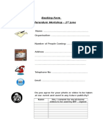 Booking Form EU Referendum Workshop - 2 June: Name Organisation