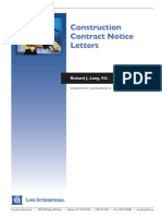 Construction Contract Notice Letters - 2015